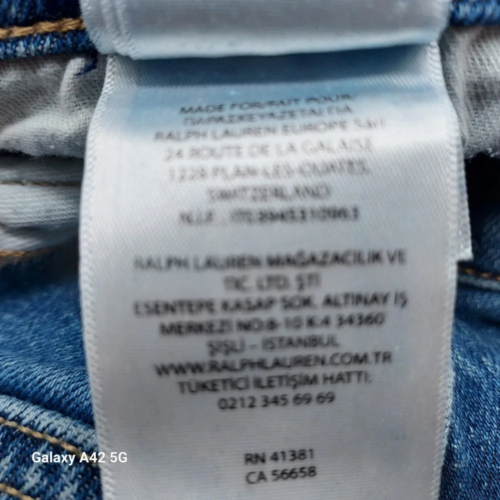 Polo‎ Ralph Lauren The Tompkins Mid Rise Skinny Jeans Blue Distressed Size 30